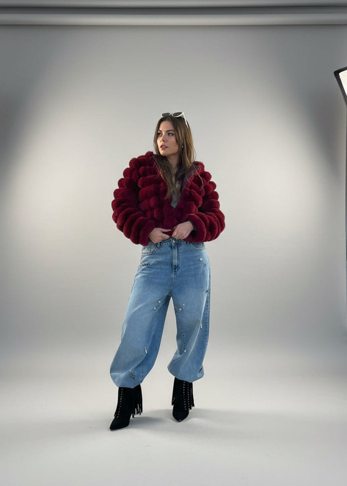 Burgundy Fur Jacked