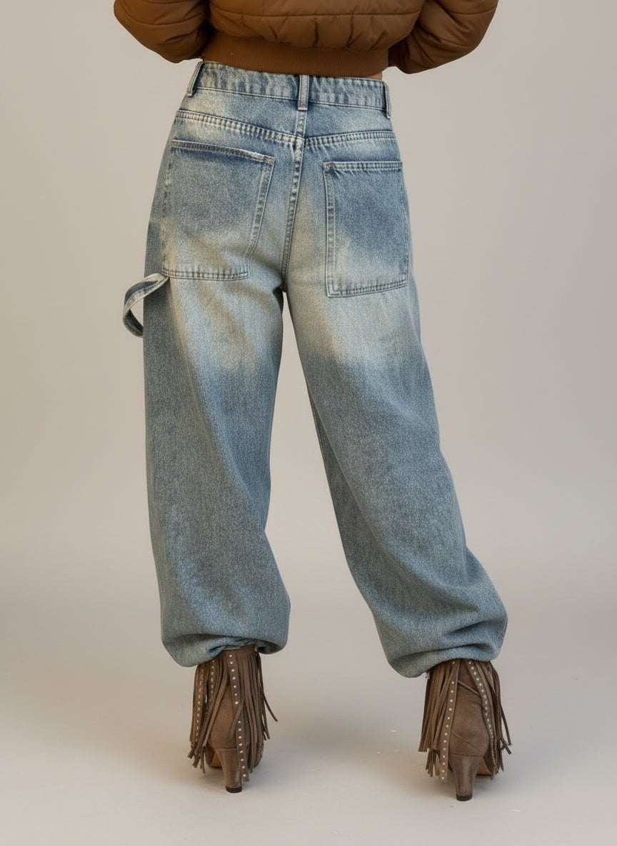 Dusty wide denim